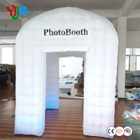 3 Doors Special Shape Inflatable Photo Booth With LED Strips On The Bottom For Wedding, Party, Events Outside Or Inside For Sale