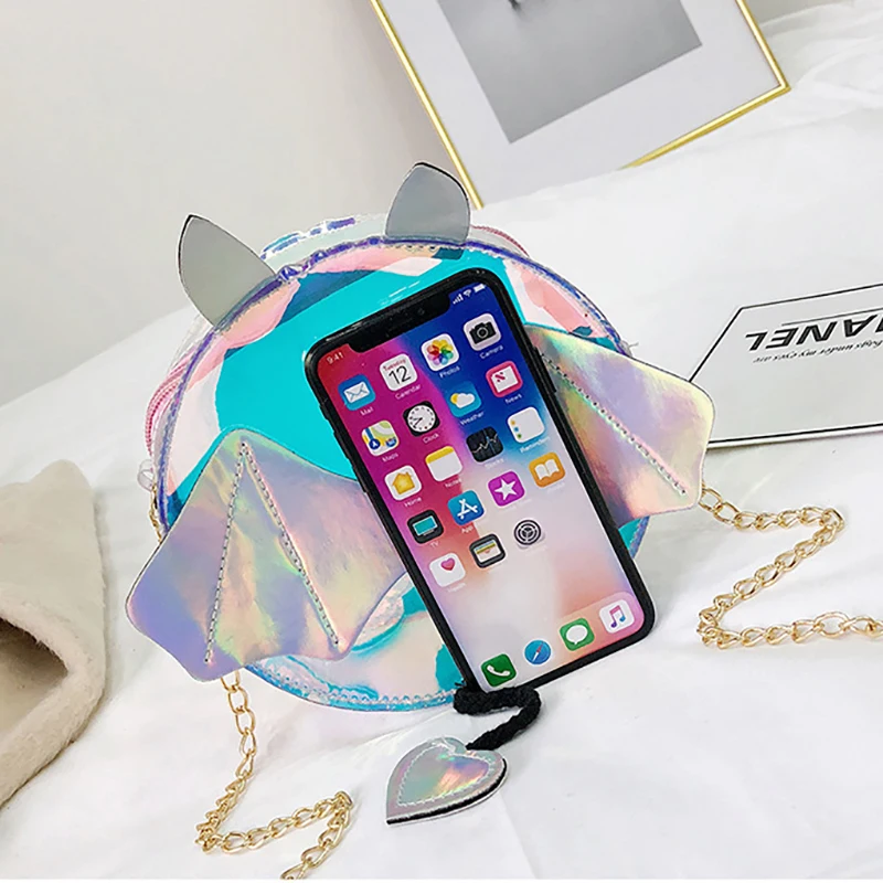 Женская кожаная сумка с принтом летучая мышь и монстра новинка 2019 мессенджер