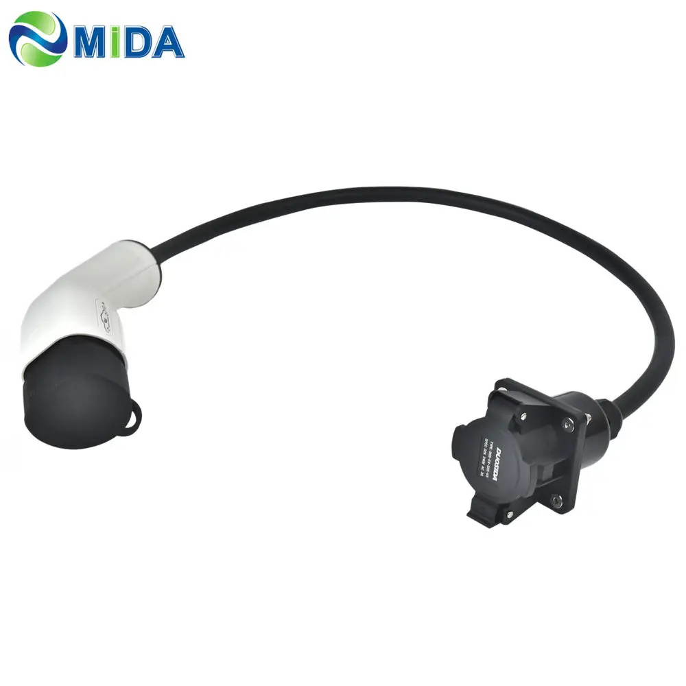32Amp однофазный IEC 62196 Тип 2 гнездовой разъем для разъема типа 1 EV зарядный кабель