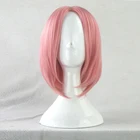 Розовый парик японского аниме харуто, Харуно, Сакура, косплей, волосы, Сакура, комикс-кон, ролевые игры, кусаджиши, яксиру, розовый парик, бесплатная доставка