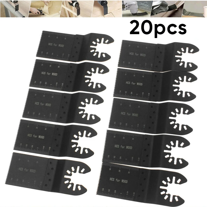 Универсальный Осциллирующий 34 мм пила 20 шт мульти инструмент резчик