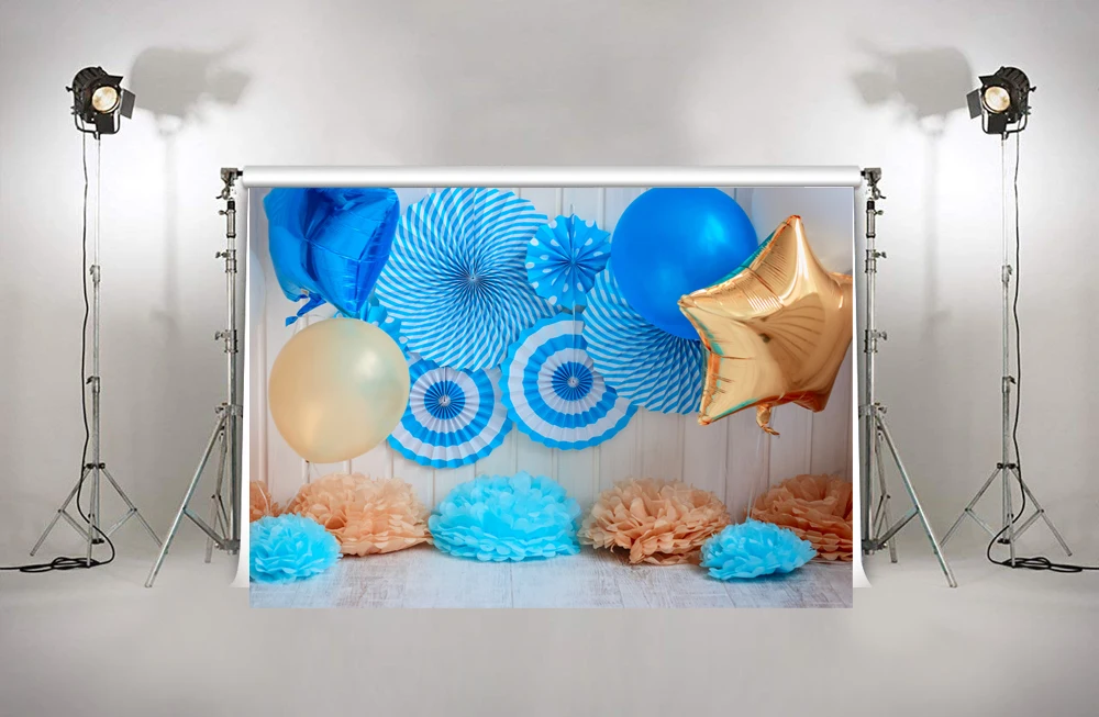 Детские торт Smash Фон фотографии винил Photo Booth задний план День рождения баннер