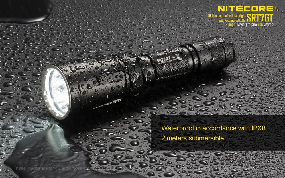Цена оптовой продажи NITECORE SRT7GT CREE XP-L HI V3 светодиодный высокое Выход тактический фонарь с разноцветными светодиодный s