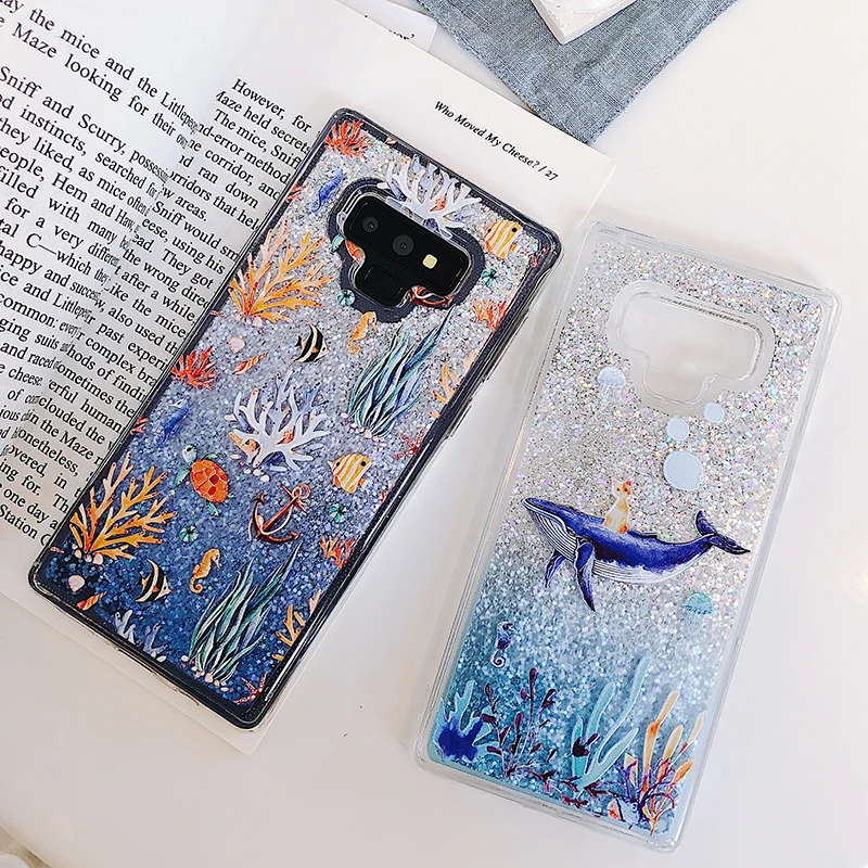 Dynamic quicksand Liquid case для Samsung Galaxy S8 note 8 Plus S7 Edge S9 J5 J7 J3 A3 A5 A7 2017 блестящие силиконовые