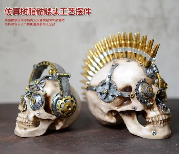 Имитация каучука модель черепа скульптура крутой воин статуя Креативные