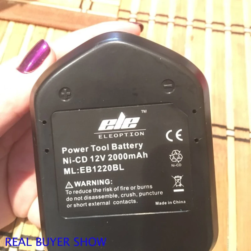 ELE ELEOPTION 2 шт. 12В 2.0Ah 2000 мАч NI CD батарея для Hitachi EB1220BL EB1214S EB1212S WR12DMR CD4D DH15DV