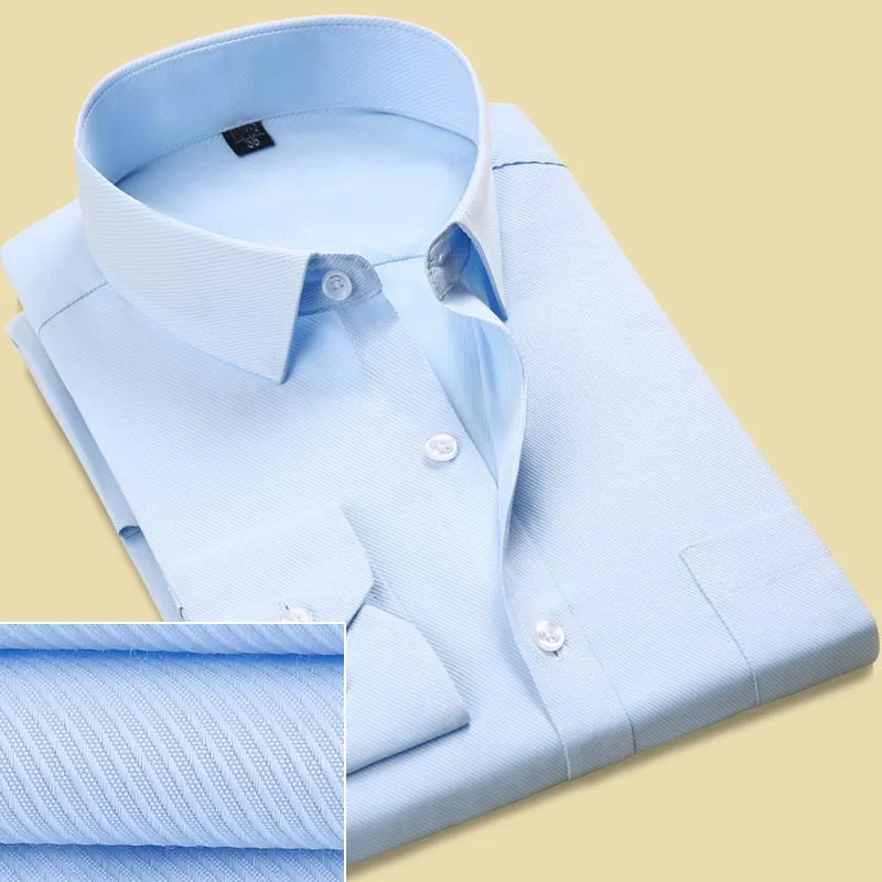 Twill Shirt Business Men Dress Shirts Luxury Long Sleeve Slim Fit White Work Plus Size 7XL 8XL 9XL | Мужская одежда