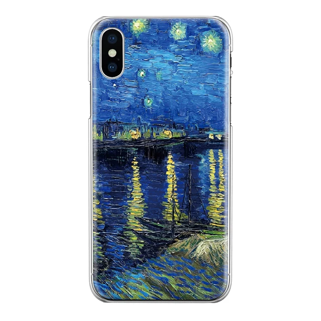 7085 Тренд Ван Гог Картина маслом задняя чехол для Iphone 4, 4S 5 5S SE 6 6 S 7 8 Plus X Жесткий Чехол для ПК Fundas Coque - Цвет: 7085