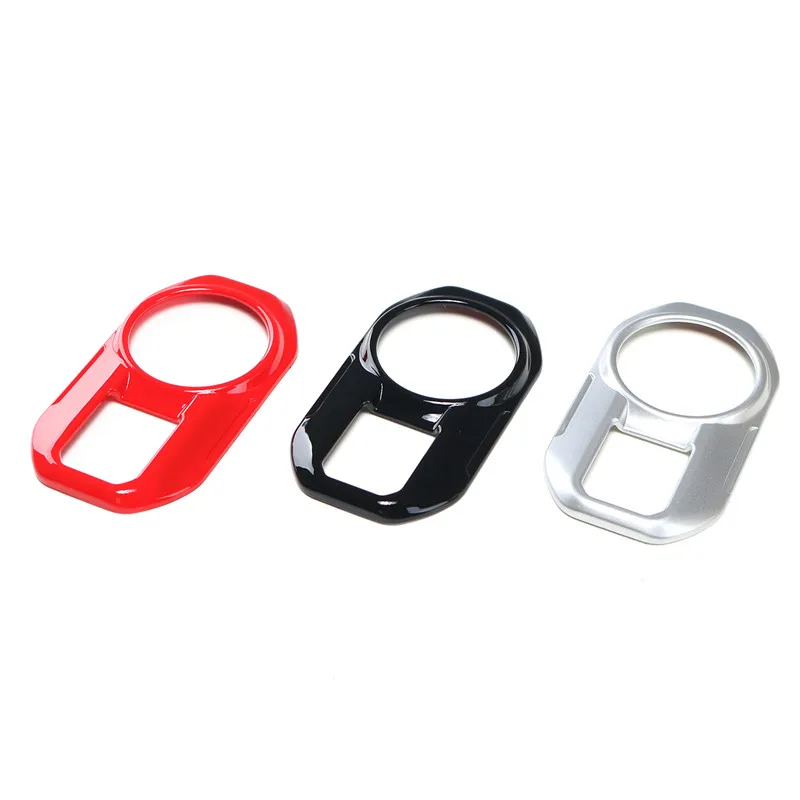 

Headlight Control Panel Decor Cover for 2018- Jeep Wrangler JL ABS Black Red Silver Sticker Frame Trim