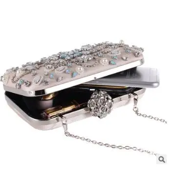 Вечерняя сумка со стразами плоская дамская сумочка кошелек Свадебная вечерняя