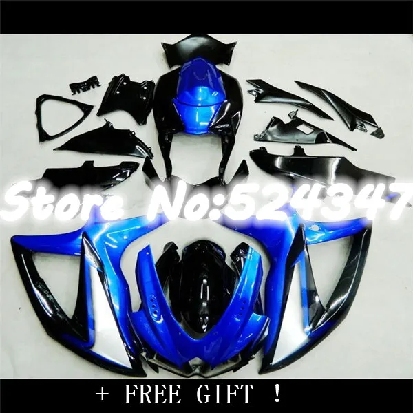 

Nn-fairing kit for A K8 GSXR 600 700 2008-2010 black blue aftermarket GSXR600 GSXR750 08 09 10 fairings set for Suzuki