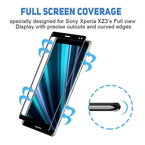3D Tempered Glass Full Coverage Film Edge to Protection Shield Screen Protector for SONY Xperia XZ4 | Мобильные телефоны и