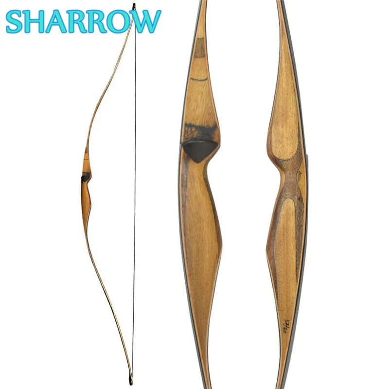 

1Pc 54" Traditional Handmade Longbow Recurve Bow 10-35lbs Wooden Laminated Right Hand For Shooting Training Archery Accessories