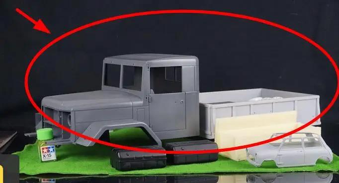1/10 Масштаб RC Гусеничный Mlilitary США Грузовик HC через тело головы W/внутренние части и перевозки подходят осевой SCX10 RC8WD D90 Tamiya cc01 HG