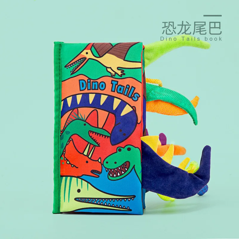 Тканевая книга Дети 3D хвосты животных мягкие книги Плюшевые младенческие Styoller игрушки детские тканевые хвосты животных обучающая игрушка новорожденный игрушка для кровати - Цвет: ZWX111-12