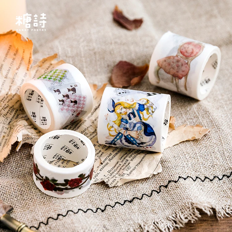 

1 pcs Washi Tapes DIY Little witch Alice Moon Paper Masking tape Decorative Adhesive Tapes Scrapbooking Stickers Size 5m