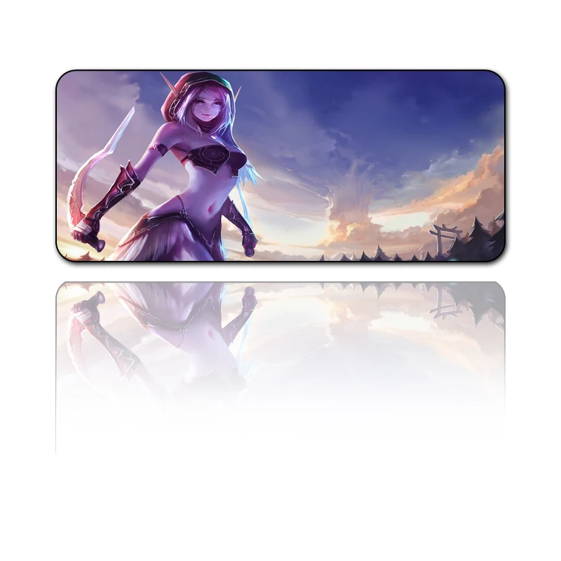 Игровой коврик для мыши 70X30 см для World of Warcraft, коврик для мыши, большой размер XL, модный коврик для мыши для геймера, ноутбука, резиновый коврик для ноутбука Sylvanas