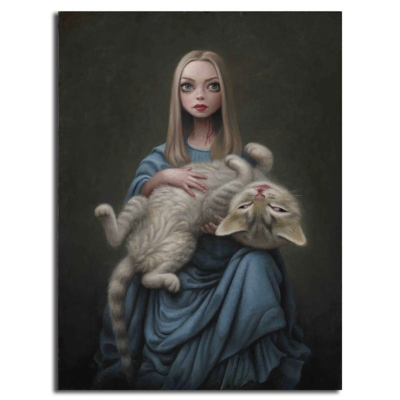 Mark Ryden Cat Арт-шоу обои HD Арт холст Плакат Картина Настенная картина принт современная домашняя спальня украшения аксессуары