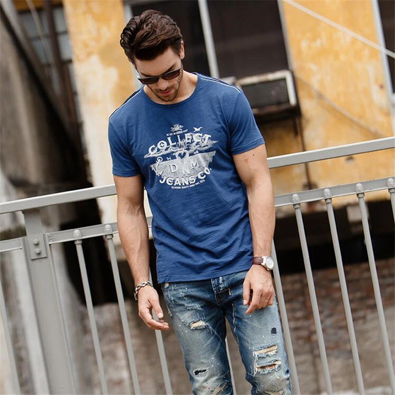 100% хлопок пот дышащая новая мужская одежда модная уличная футболка хип хоп