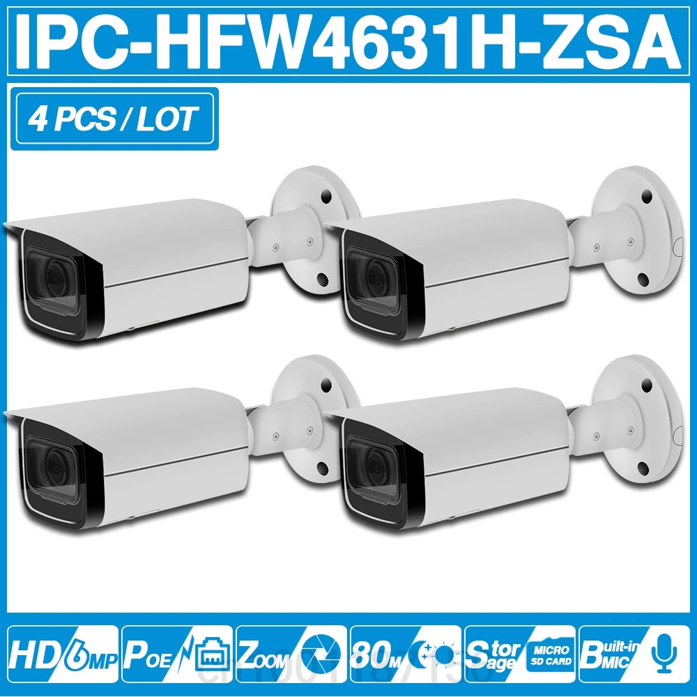 DH 6MP ip камера IPC HFW4631H ZSA Обновление от HFW4431R Z 4 шт./партия со встроенным микрофоном