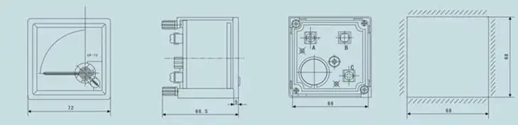 AC 10/5A 20/5A 30/5A 50/5A 75/5A 100/5A 200/5A 300/5A 500/5A диапазон измерения панельный монтажный