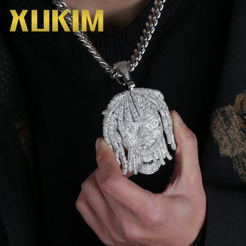 Подвеска Xukim в стиле хип-хоп серебряное ожерелье с подвеской-насосом полностью