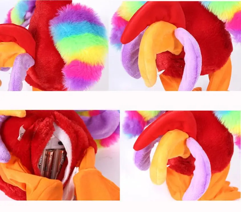 100% новая забавная цветная плюшевая игрушка крик курица песня Walk Shake Head Toy