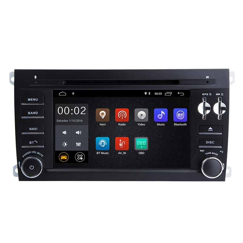 7&quot Android 8.1 Car DVD Multimedia Player For PORSCHE CAYENNE 2003-2010 Quad Core GPS Navigation Bluetooth IPS Wifi OBD2 SWC FM |