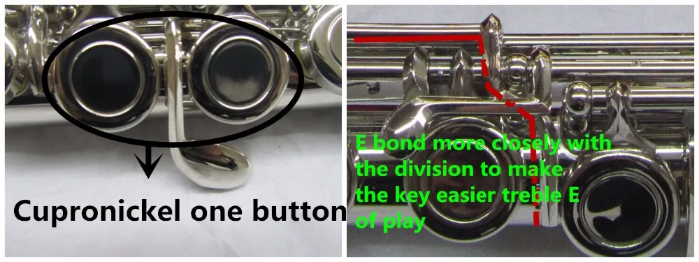 Новый инструмент для флейты студенческий еггинсы 16 отверстий E key silver piccolo