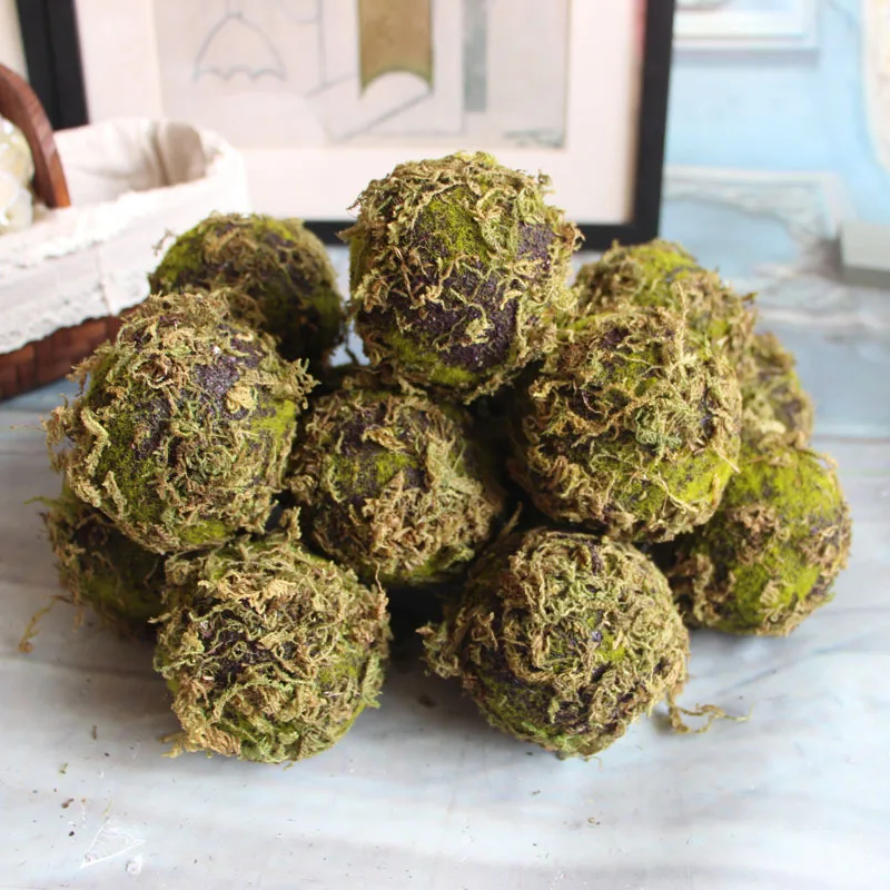 1 шт. яркий Искусственный мох мяч домашний декор Винтаж деревенский свадебный