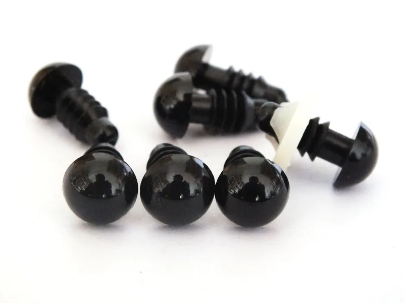 

1000pcs 6mm and 1000pcs 8mm 1000pcs 10mm High quality black Safety eyes Plush eyes Teddy Bears eyes Plastic eyes/Wholesale