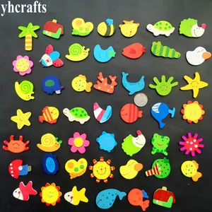 12 шт.лот. Случайный 12 дизайн Океан Цветок насекомое лягушка милый деревянный магнит на холодильник украшение дома раннего обучения образовательные игрушки OEM