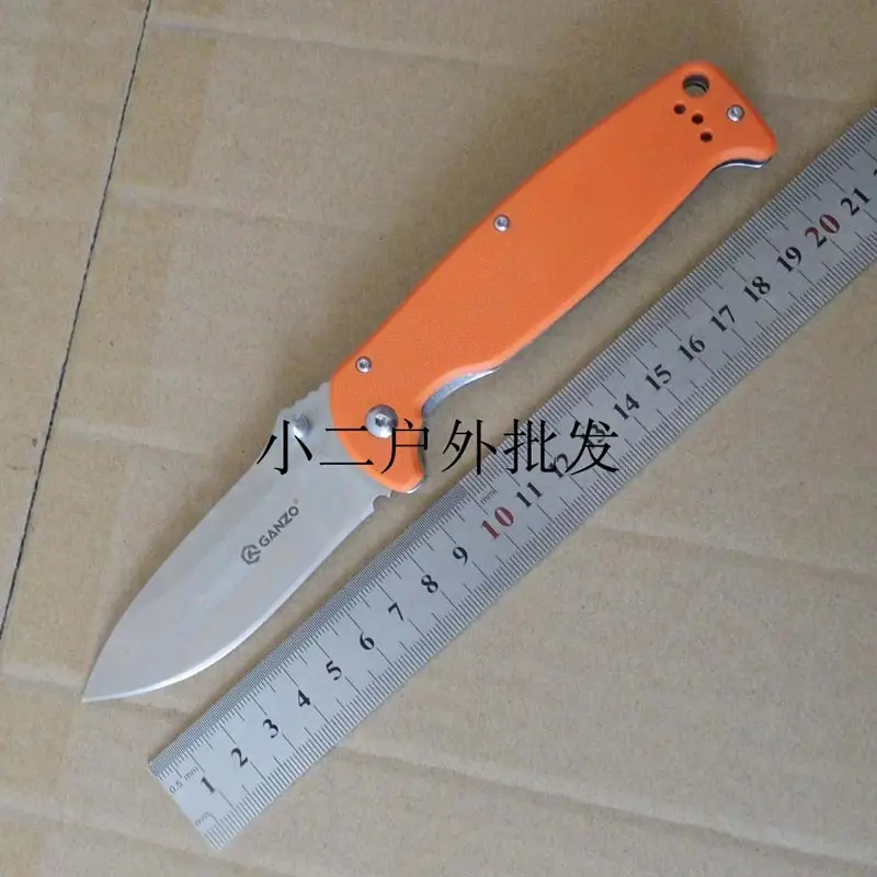 Оранжевый Gango G742-1 F742-1 440C 58-60HRC G10 или деревянная ручка складной нож для выживания на природе, для кемпинга, для охоты, тактический, для повседневного использования - Цвет: Оранжевый