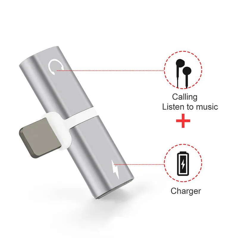 Fashion matte 2 in1 for Lightning Headphone USB Charging For iPhone 6 7 8 Plus X XS XR MAX Charger |
