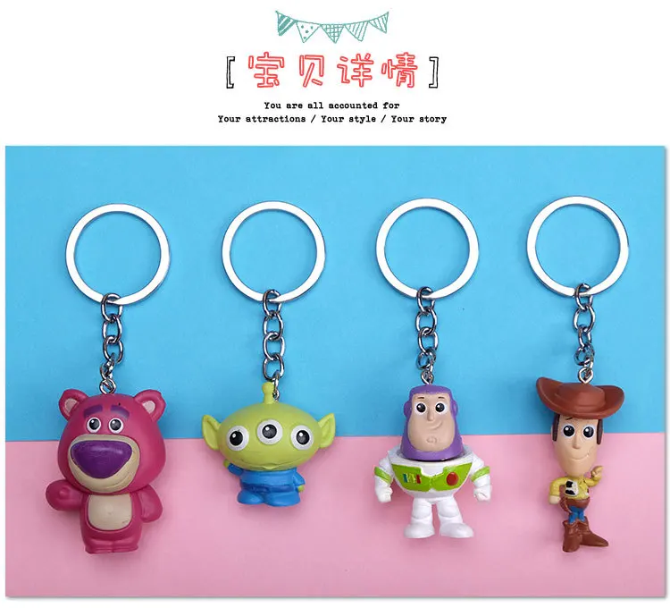 Горячая История игрушек 4 1 шт. фигурная игрушка брелок Forky Alien Buzz Lightyear для автомобильного ключа сумка кольцо для ключей из ПВХ кукла-подвеска для подарков