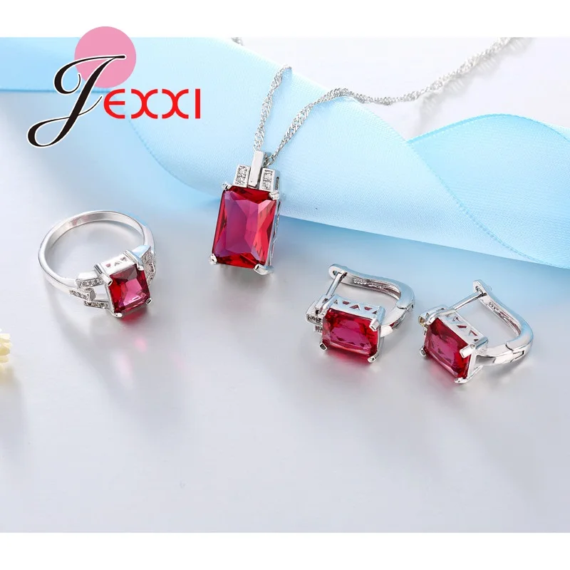 Комплект из колье серёг и кольца серебра 925 пробы | Украшения аксессуары