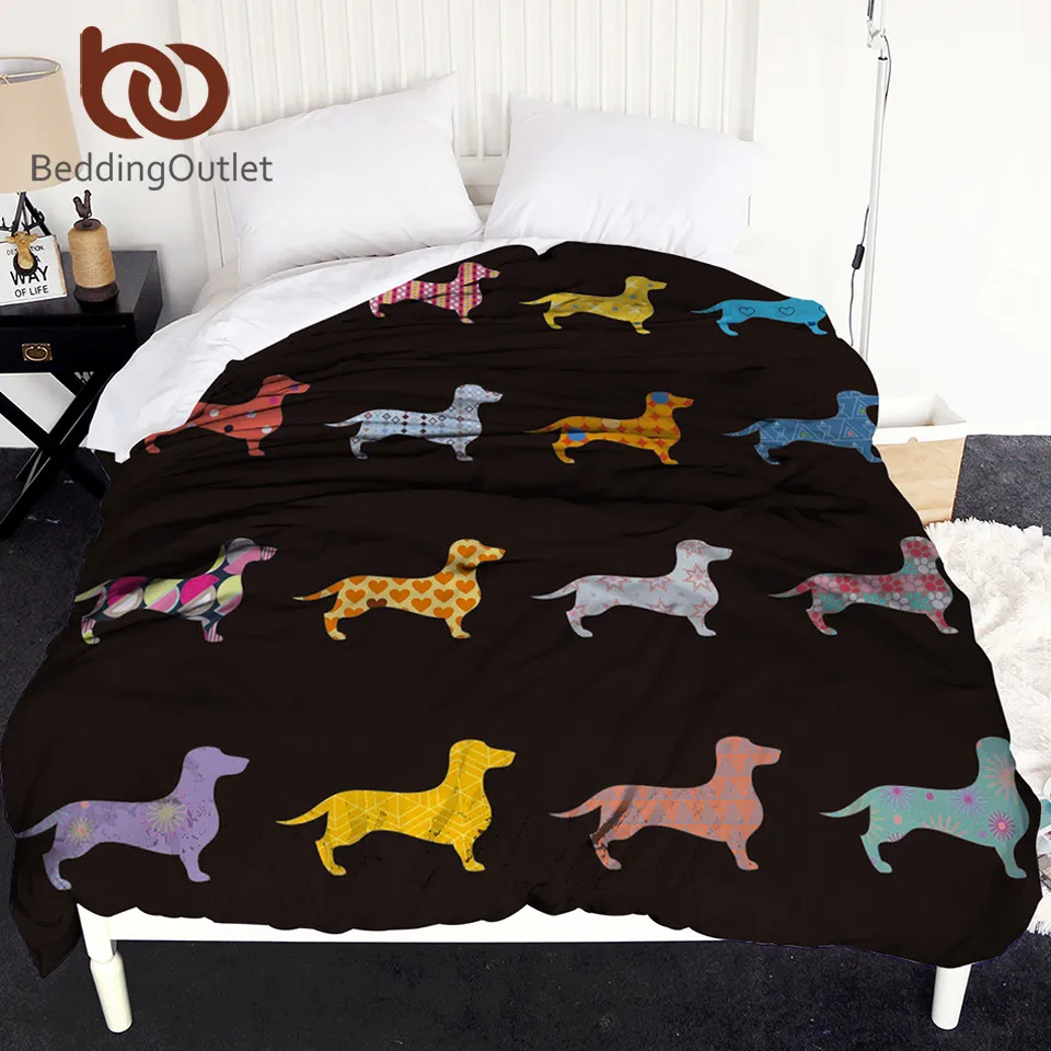 BeddingOutlet пододеяльник для детей с изображением мультяшной собаки милая такса 1 шт.