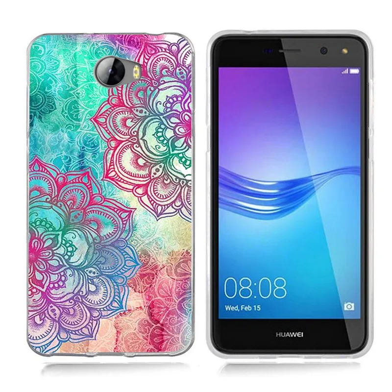 Чехол для Huawei Y5 ii Y5ii чехол/5A LYO-L21/Y6 II компактный ТПУ цветной мягкий чехол с