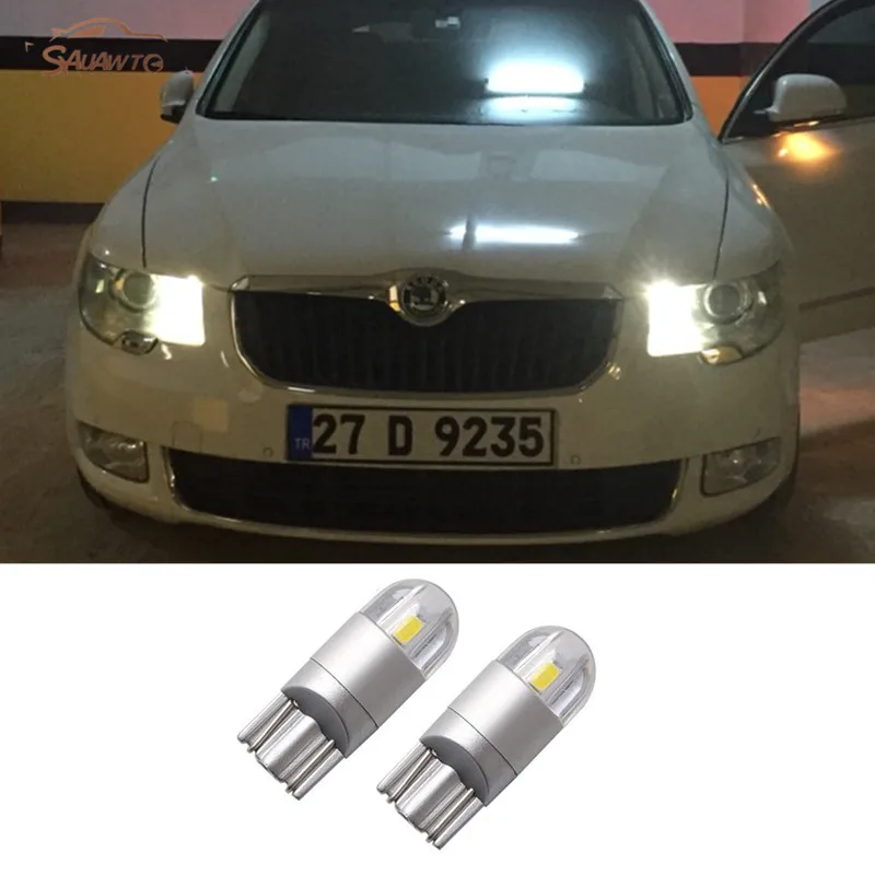 2 x T10 W5W светодиодный 194 192 168 Стоянкы Автомобилей Автомобиля светильник для Skoda octavia