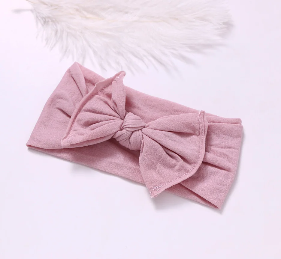 Style D-Blush Нейлон обруч с бантом, универсальный размер, Узел Лук нейлоновые оголовья, широкие нейлоновые головные уборы вы выбираете цвет - Цвет: Style D-Blush