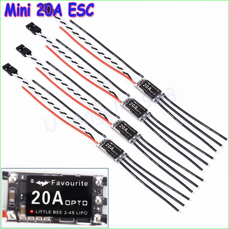 Оригинальный двигатель EMAX RS2205 2300KV CW/CCW + Радиоуправляемый самолёт 4 шт. 20a Mini Esc 2 4s