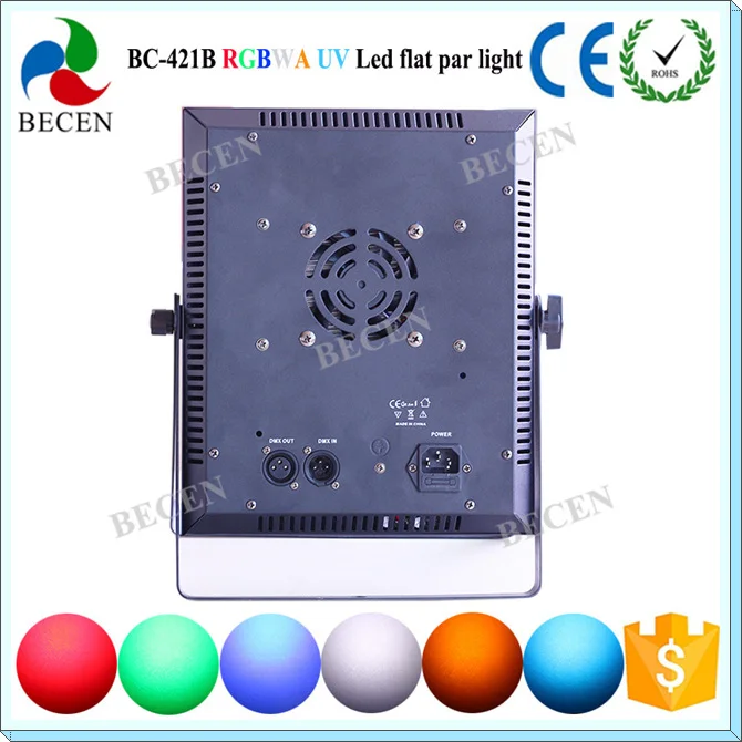 BECEN 1 10 шт. 12X18w rgbwa uv 6in1 светодиодный плоский par прожектор для сцены dj освещение|rgbwa