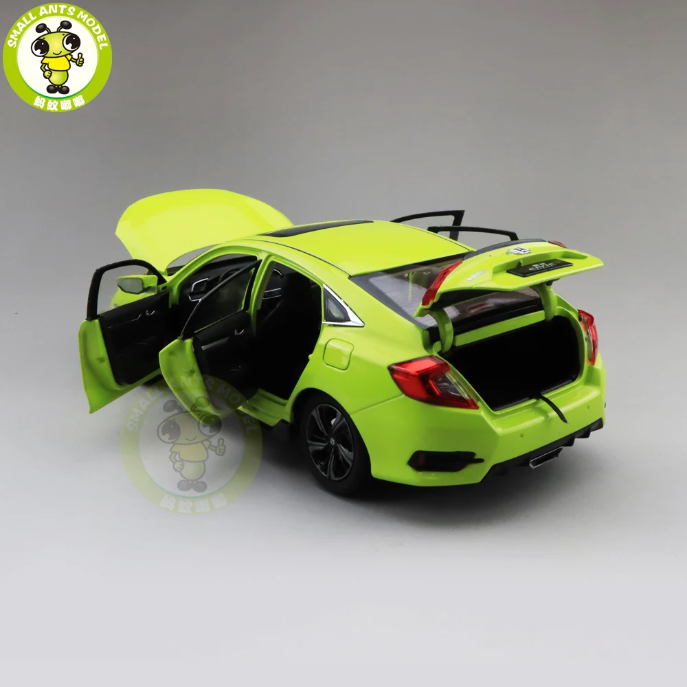 1/18 CIVIC 10th поколение литая под давлением Металлическая Модель автомобиля игрушки для детей мальчик девочка подарок коллекция хобби Зеленый