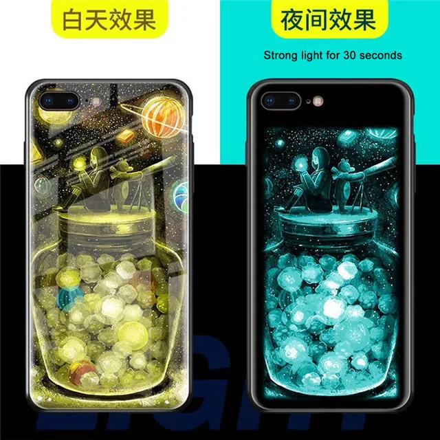 bottle Чехол для iPhone X с изображением цветов розы оленя Фламинго Феникса Луны звездного неба светящийся чехол для телефона для iPhone6 6s 7 8 Plus XR XS Max - Цвет: bottle