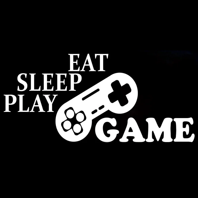 YJZT виниловая черная/Серебристая Наклейка на автомобиль 14 см * 6 7 Eat Sleep | Автомобили