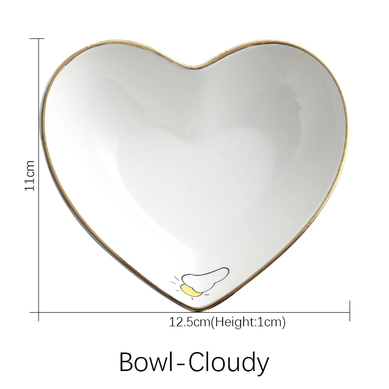 Bowl-Cloudy Высококачественные керамические обеденные Тарелки и блюда из белого фарфора, вечерние столовые приборы, фарфоровые тарелки для завтрака - Цвет: Bowl-Cloudy