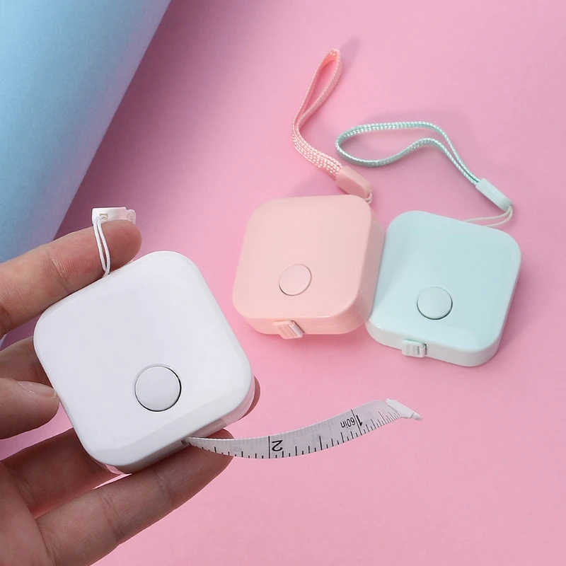 Маленькая пластиковая Выдвижная рулетка для офиса и школы 1 5 м * 7 мм конфетный