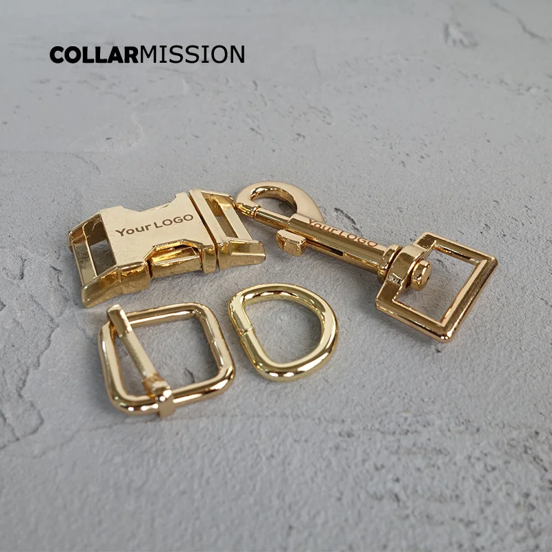 100 компл./лот (металлическая пряжка + Регулируемая кольцо D металлическая застежка