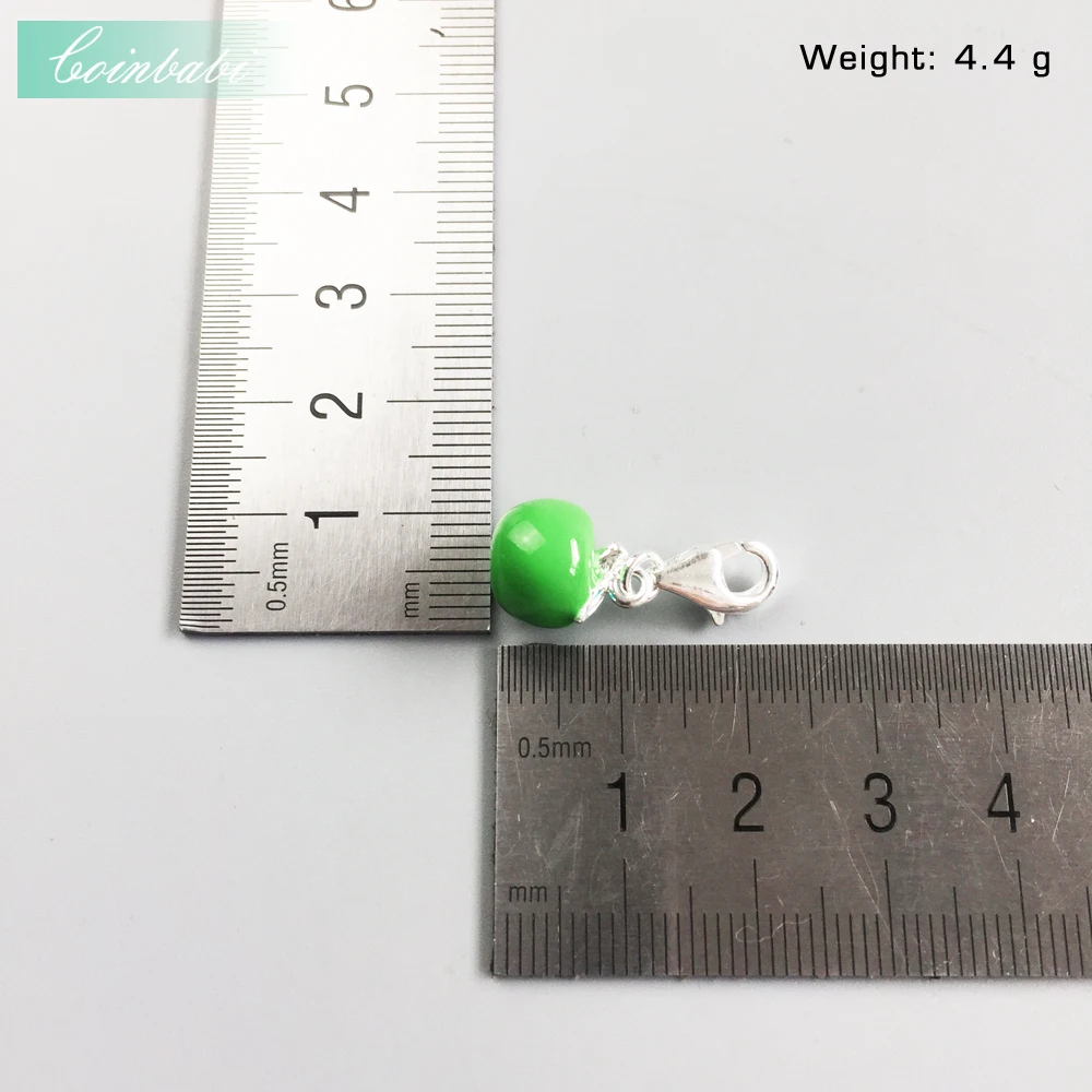 Очаровательная подвеска с зеленым яблоком модная классическая бижутерия из