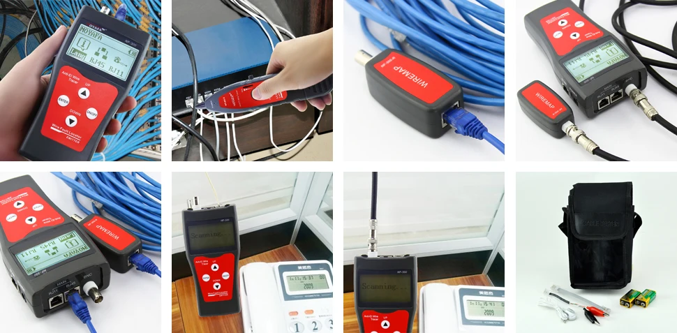 13 шт./лот Кабельный тестер сети Ethernet NF300 Набор инструментов с тестером телефонной линии
